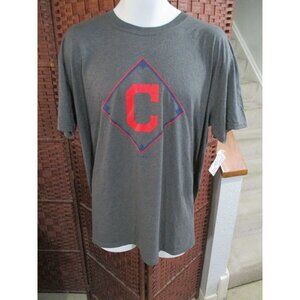 NWT Majestic Cleveland Indians Guardians T Shirt Size XL Baseball Diamond Logo